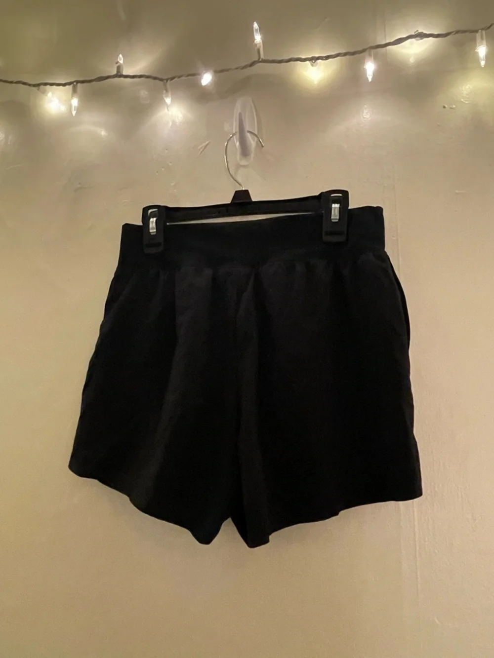 Nike Women’s Black Athletic Layered Running Shorts with Swoosh XS NWOT Pockets - Picture 6 of 16